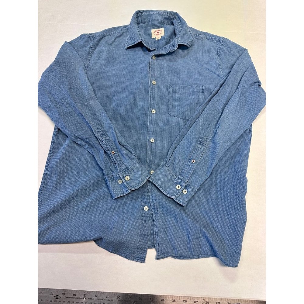 Vintage Brooks Brothers Red Fleece Button Up Shirt Blue Size Xl